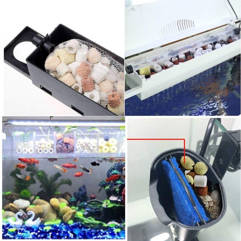 JackSuper 17OZ Aquarium Filter Mixed Ceramic Small Balls Media, Fish Tank Water Filtration Pond Filter Ceramic Rings Brown Volcanic Rock for Water Quality Improve, PH Adjust - Image 5